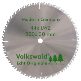 Volkswald ® HM Saw Blade LWZ 500 x 30 mm Z = 44 Circular Saw Blade Alternating Tooth Precision Saw Blade with Chip Deflector for Hardwood Natural Wood Firewood Glued Wood Chop Saw Rocker Saw Table Saw