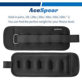 AceSpear Ankle Weights for Men Women Wrist Weights 2 * 1lb 2lbs 3lbs 4lbs 5lbs 6lbs Leg Weights Sandbags Kids Arm Hand Weights for Fitness Walking Running Gym