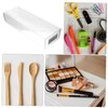 WOONEKY Desk Drawer Organizer Storage Container Translucent for Makeup Kitchen