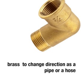 GARDENA Brass angle with internal and external Threads: Elbow with 26.5 mm (3/4 ") - Thread, For changing The direction Of Pipes / Hoses (7283-20)