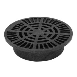 StormDrain Oversized Grate-Connects to 6" Catch Basin, SDR and Corrugated Pipe – Top Round Drain Grate Cover Measures 7.75”- Superior Strength and Durability, Black