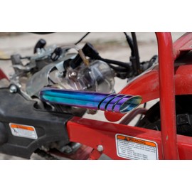 JMCHstore Header Exhaust Pipe Kit for Coleman CT100U CC100X 98cc Predator 79cc 3HP Engine, Massimo MB100 79cc Mini Bike, 154F 3.0 hp Engine Parts (Sliver)