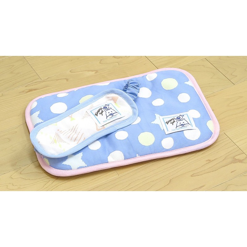 SHF(エスエイチエフ) 【シロクマ印のひんやり】冷感おやすみ枕 シルバー 30×20cm (お昼寝・旅行携帯用) KMJ32-79-1