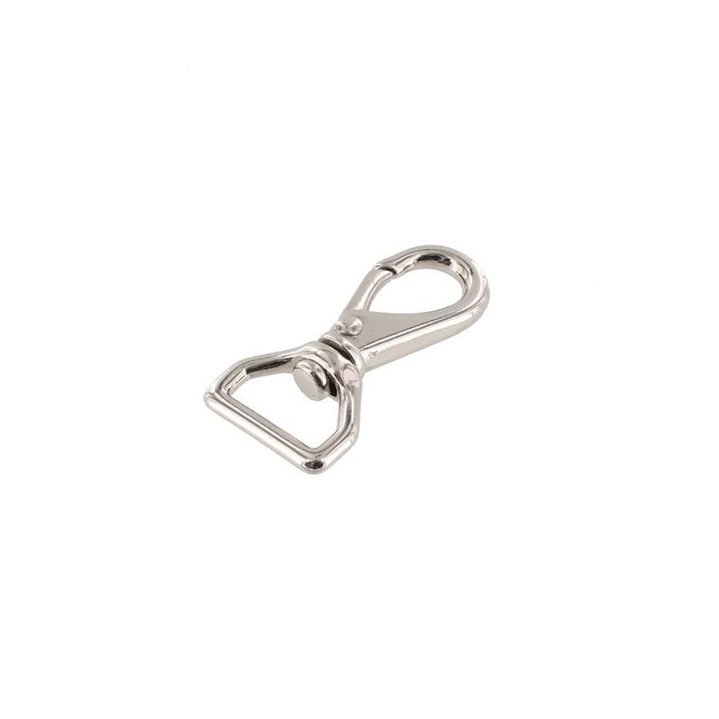 220 Nickel Plate, Mini Swivel Lever Snap, Solid Brass-LL, 1/2"