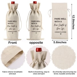 YUANHAO New Chapter Wine Bag Glass Set Farewell Gifts for coworkers Going Away Gift for Friends New Beginning New Business Owner Gifts New Job Gifts for Coworker Boss Graduation Gifts 2025