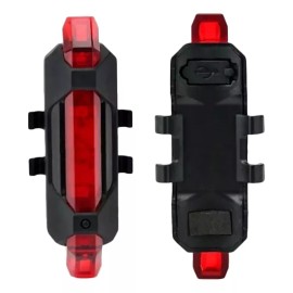 Car-Parment Lampara Luz Led Colores Bicicleta Recargable Trasera Delante