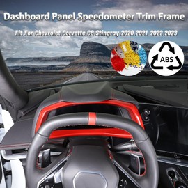 Sekhyna Dashboard Panel Trim Frame Compatible with Corvette C8 Stingray 2020-2023 ABS 1PCS Car Electronic Speedometer Trim Frame Accessories (Sports Red)