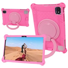 AKNICI 10.36 Inch Tablet Case for TECLAST P25T, VASTKING KingPad M10, TCL 10 TABMAX WiFi, Oppo Pad Air, DOOGEE T20, Headwolf Wpad1, UMIDIGI A11 Tablet PC, 360° Rotating Stand/Shoulder Strap, Pink
