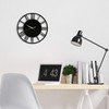 WALPLUS 30cm(11.8") Diameter Acrylic Gloss Roman Wall Clock Black Home