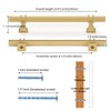 Haliwu 20 Pack Gold Cabinet Pulls, 6-1/4 inch Brushed Brass