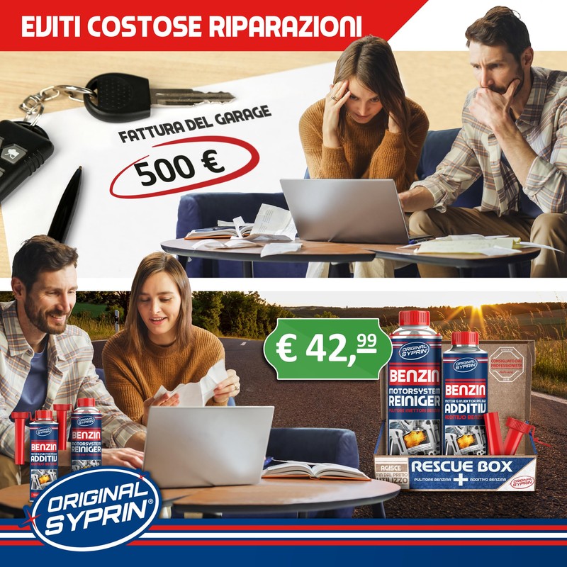 SYPRIN Pulitore Iniettori Benzina, Pulizia Sistema Carburante 500 ml