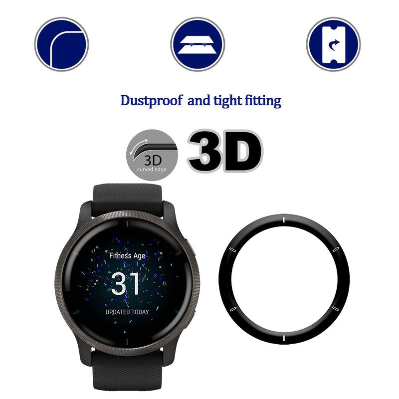 KELOLIN [Pack of 4] Screen Protector Compatible with Garmin Venu