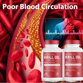 Antarctic Krill Oil 1000mg with Omega-3s EPA  DHA and Astaxanthin