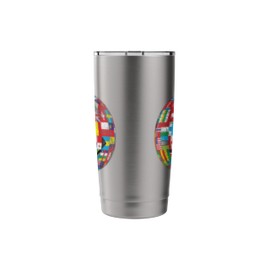 WORLD COUNTRY FLAGS GLOBE MAP TRAVELER GEOGRAPHY Stainless Steel Insulated Tumbler