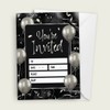 Kirsten McMillan 32 Black Silver Balloons Party Invites - Party