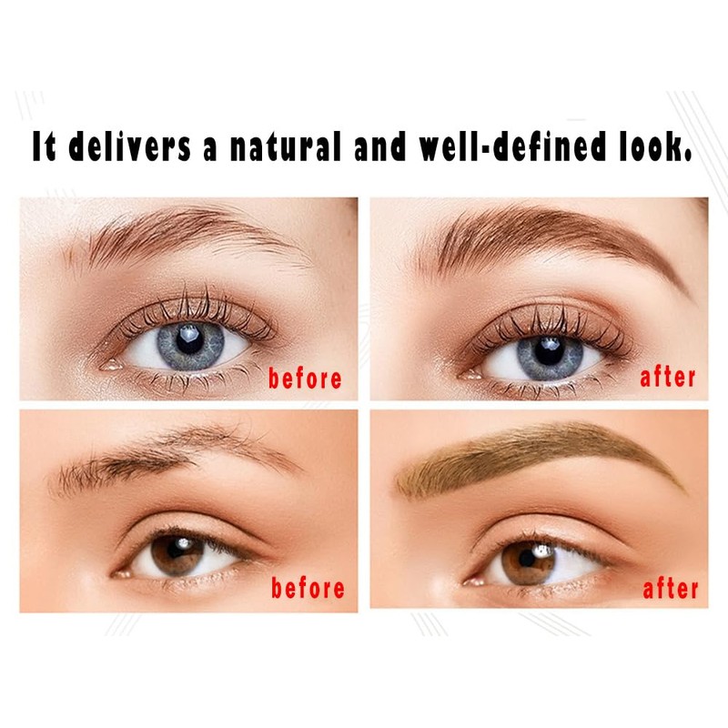 5 Colors Hair-like Strokes Eyebrow Pen, Mimics Natural Eyebrow Liquid