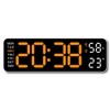 Iegefirm Large Digital Wall Clock, Temperature and Humidity Week Display,