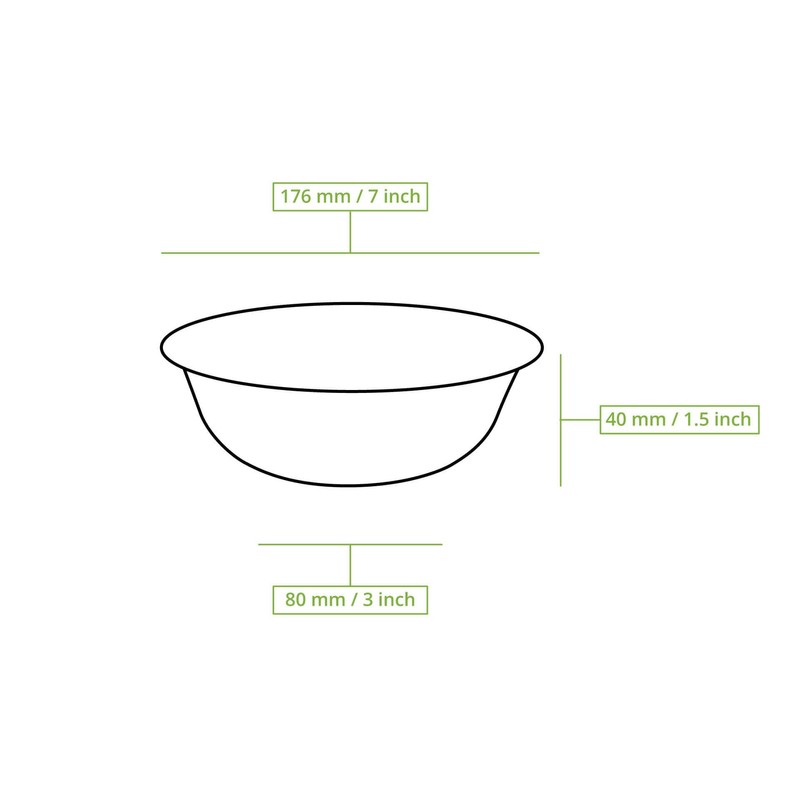 BIOZOYG Disposable Bowls Pack of 100 400 ml Diameter 18