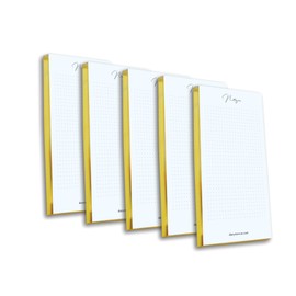 Dany Marcus Notepad Set with Gold Cut, Notepad, To Do List, DIN Long, 100 x 210 mm, 80 Pages (5)