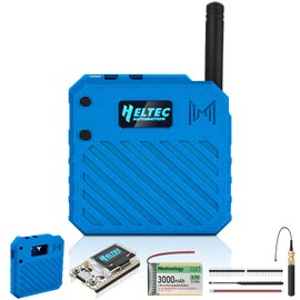 ESP32 LoRa V3 Development Board + 3.7V 3000mAh Battery + Custom Case Set - with 915MHz Meshtastic Antenna and SMA Antenna Surport WiFi Bluetooth LoRa V3 Devices for Arduino LoRawan IOT (N33,Blue)