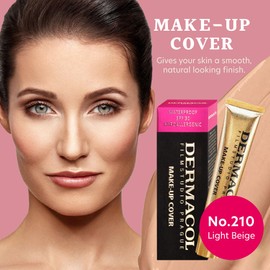 Dermacol Dermacol - Full Coverage Foundation 13 g, Liquid Makeup Matte Foundation with SPF 30, Waterproof Foundation for Oily Skin, Acne, & Dark Circles, Long-lasting Makeup Products, Shade - 210