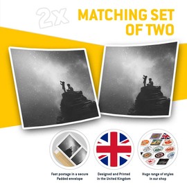 2 x 7.5cm Square Vinyl Stickers - Telescope Stargazing Galaxy Decals 36026