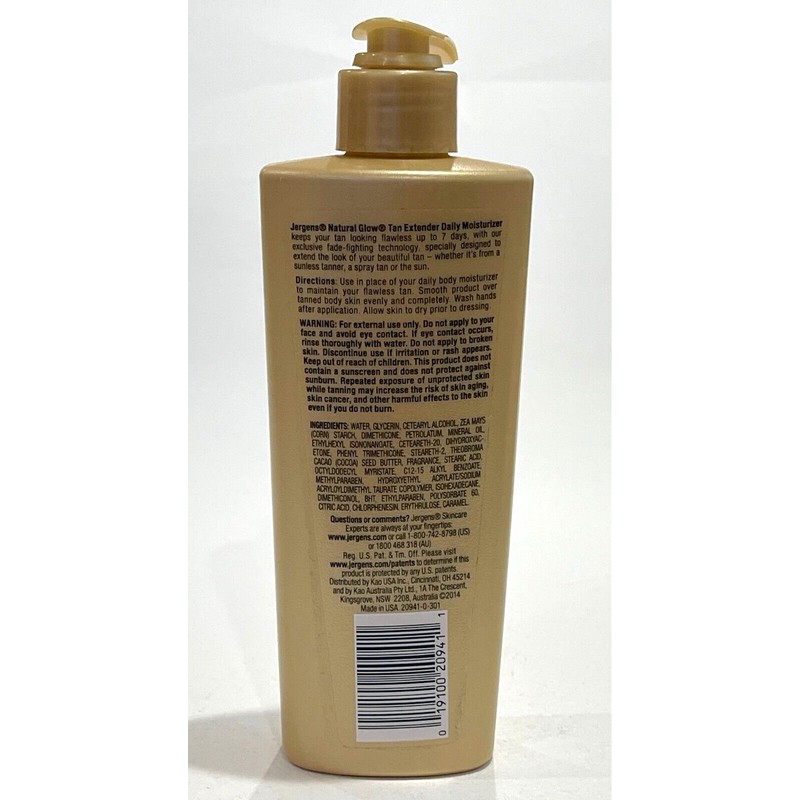 Jergens Natural Glow Tan Extender Daily Moisturizer 7.5 fl oz