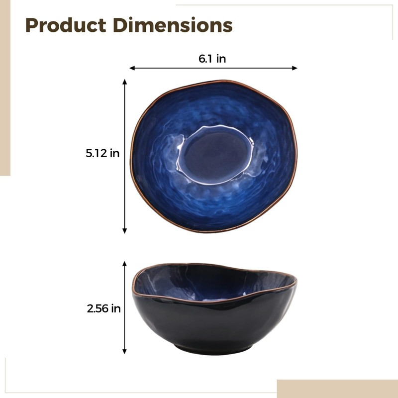 Ceramic Decorative Bowl, Blue Irregular Shape Bowl, Centerpiece Bowls for
