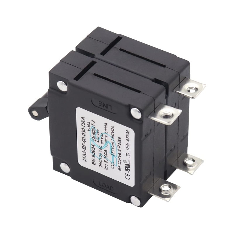 T Tocas Double Pole 30 Amp AC/DC Toggle Magnetic Circuit