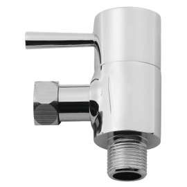 Wirquin Robinet d'arrêt équerre Rond Tour en laiton Pour Chasse D'eau wc, chromé 10724141 Round Corner Angle 1/4 Turn Shut-Off Valve Brass Toilet Flush, Chrome-Plated