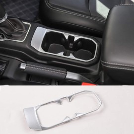 Applicable to Jeep Wrangler JL 2018+Jeep Wrangler JL Front Water Cup Trim Frame Drink Holder Decorative Frame JL Accessories Fashionable ABS Silver