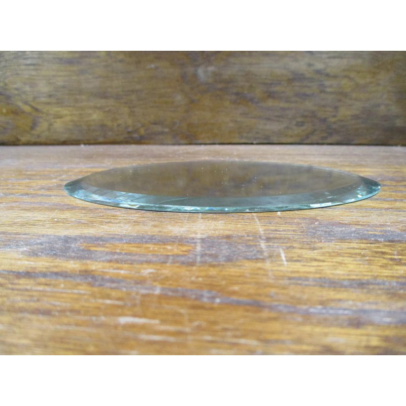 Beveled Oval Mirror 3 1/2" x 5 5/8" Made In