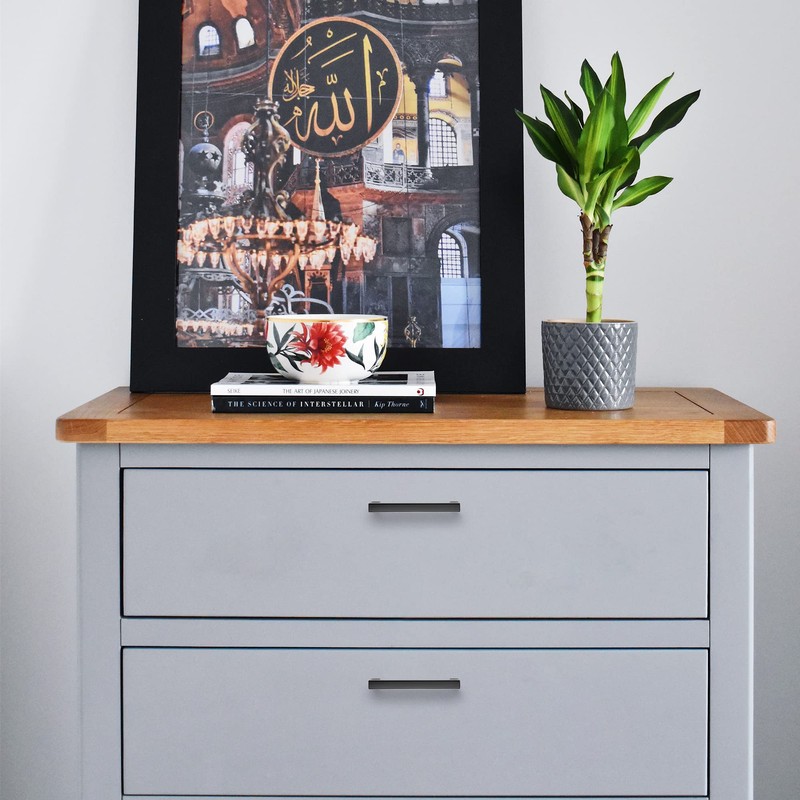 Ravinte 25 Pack Matte Black Cabinet Pulls Slim Kitchen Cabinet