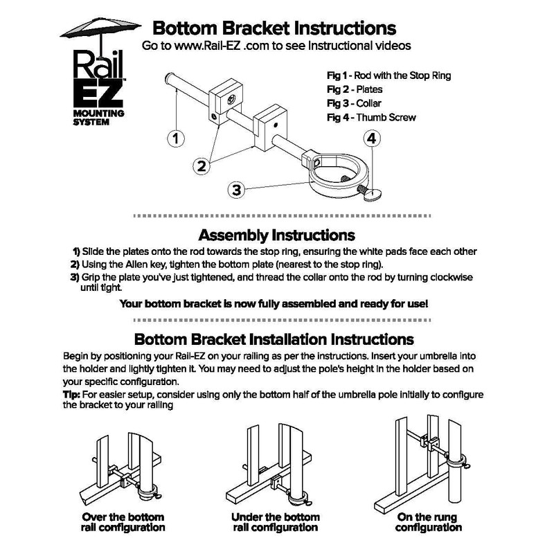 BRANDREW INNOVATIONS Bottom Bracket -for use with Rail-EZ