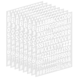 1 Inch Iron on Letters and Numbers, A-Z Heat Transfer Vinyl Alphabet With 0-9 Numbers for Clothing, T-Shirt DIY Craft - PU Stickers (8 Sheets, White and Black)