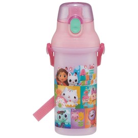 Skater PSB5SANAG-A Water Bottle, 16.9 fl oz (480 ml), For Kids, Antibacterial, Plastic, Kid-Friendly, Lightweight, Gabby Dollhouse Made in Japan