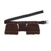 VEEKAY Brown Leather Tool Belt 11 Pocket Suede with 2-Inch