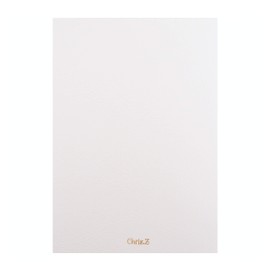 CHRIZ.Z Thank You Card - Single White Textured Card with Gold Foiled Lettering with 1 Kraft Envelopes - 5" x 7" Blank Inside
