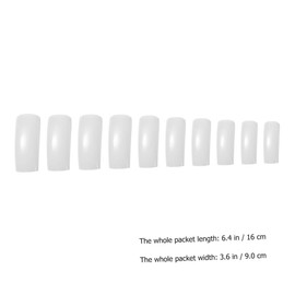 Healvian 2 Packs of 500pcs Natural French Manicure Nail Tips False Nails for Women for Holiday Celebrations