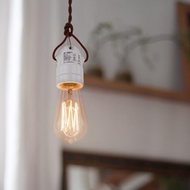 Cerdeco PD023 Subtle Presence, Simple and Stunning Beauty, Bare Light Pendant Light, Shiny, Socket Lamp, Full of Retro, Pendant Light, Interior Lighting