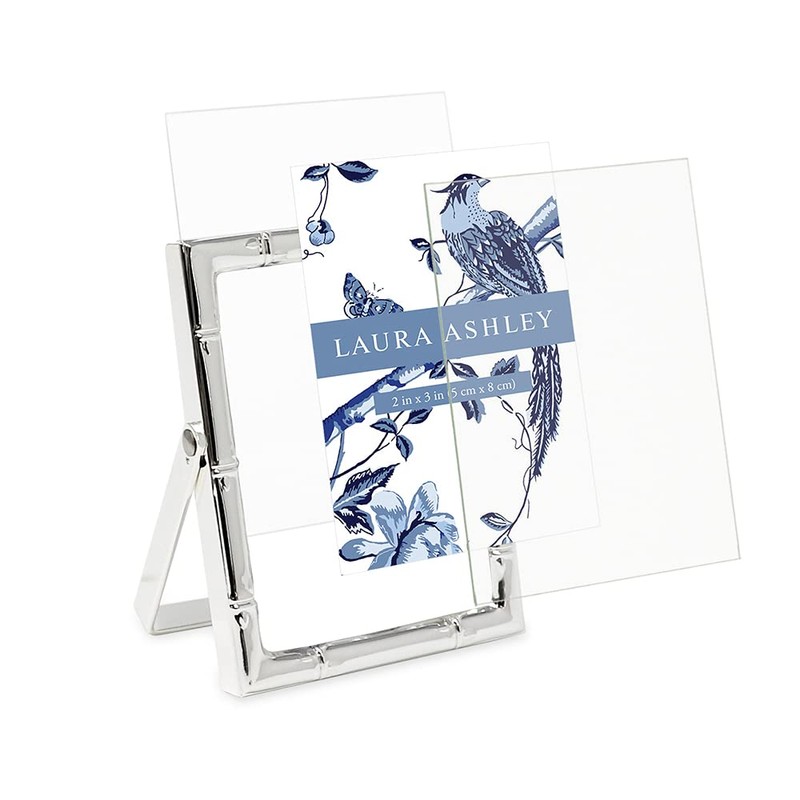 Laura Ashley 2x3 Silver Bamboo Metal Picture Frame (Vertical) with