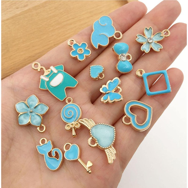 HappyHome Charm Parts, Pendant Top, Accessory Parts, 30 Pieces, Assorted,