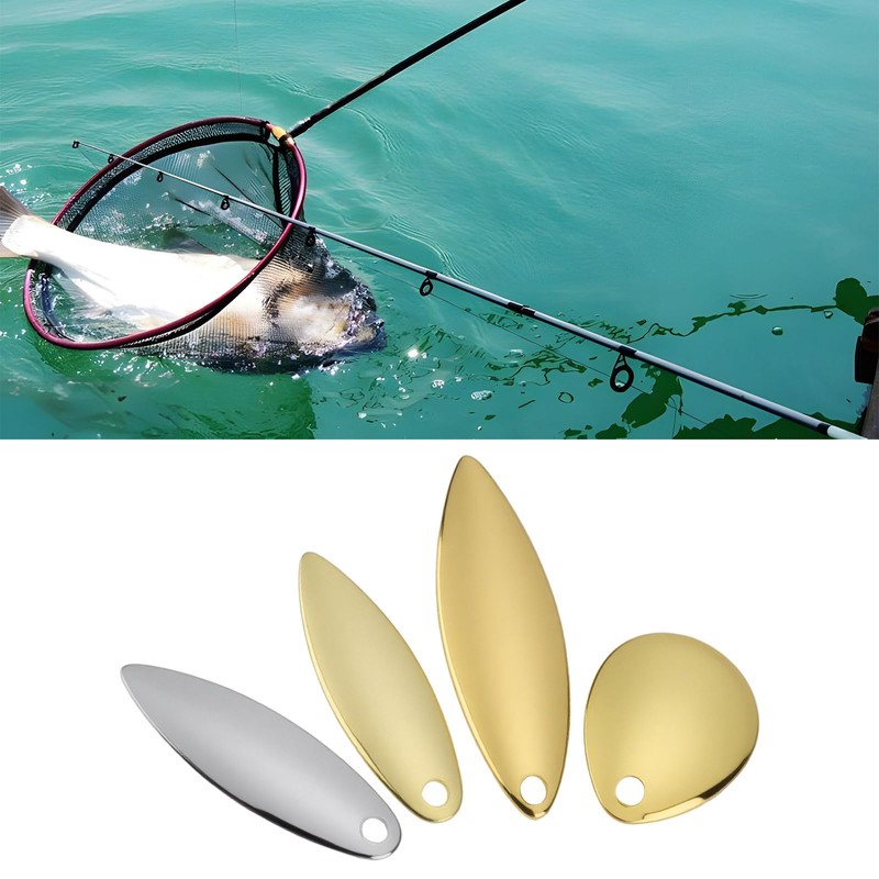 Briny River 50-Piece Fishing Lure Spinner Blade Set with and