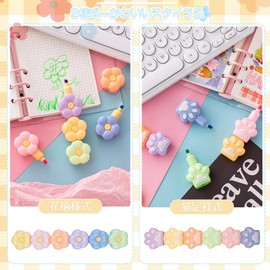 Highlighters, Highlighters, Set of 2, Portable Highlighter Maker Pens, Cute Cat Claw Pattern, Floral Pattern, Cat Paw Style, Cartoon Highlighter, Diagonal Tip, Removable, Combinable, Easy to Carry,