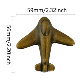 brandname Airplane Retro Pull Knob,JfwuHap 6 Pcs Handle with Screw Hardware Furniture Decoration Cupboard Wardrobes Drawer Dresser Closet Cabinet Kitchen Zinc Alloy