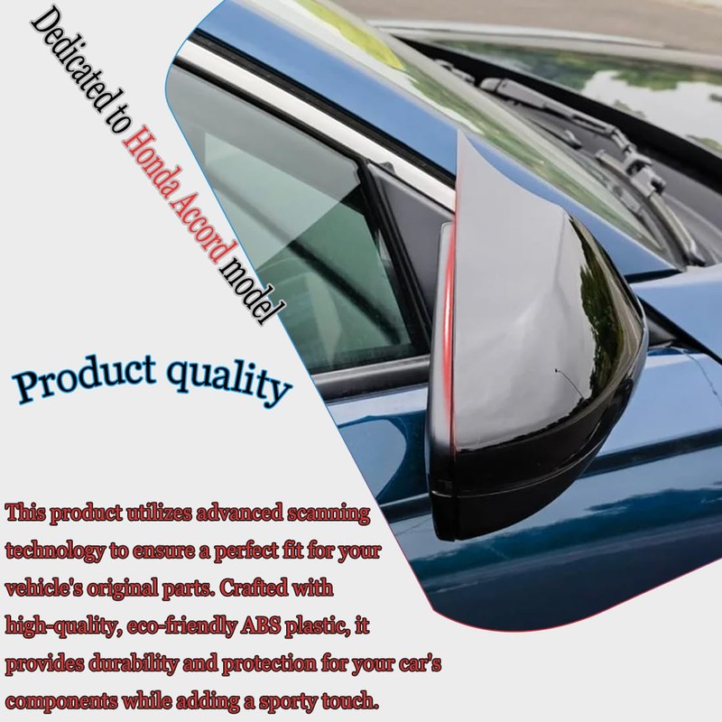 MUXEE Side Mirror Cover, for 9th Honda Accord 2013 2014