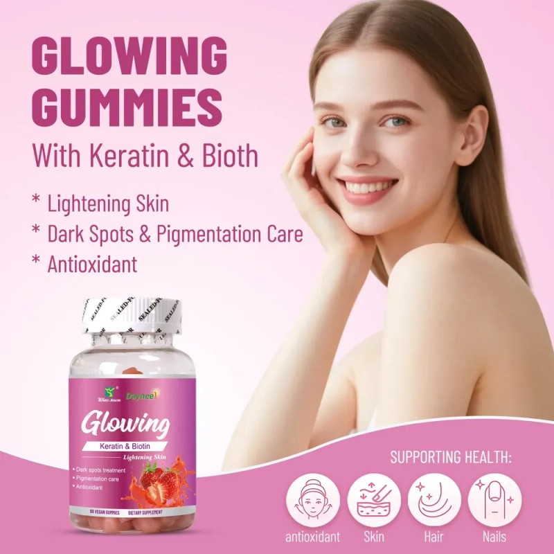 Wins Town Gomitas Keratina Biotina Piel Y Cabello 60 Piezas