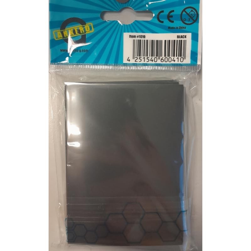 Arkero-G Small Classic Card Sleeves Black/Black (60 Black Card Sleeves)
