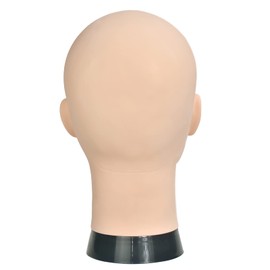 MIAOMANZI Bald Female Training Head Cosmetology Mannequin Head for Wigs Making and Display with Free clamp (12B)