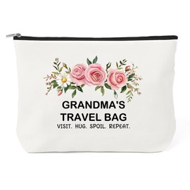 Birthday Gifts for Grandma - Grandma Gifts from Granddaughter Grandson Travel Makeup Cosmetic Bag Mothers Day Christmas Grandparents Day Valentine's Day Easter Gift for Nana Gigi